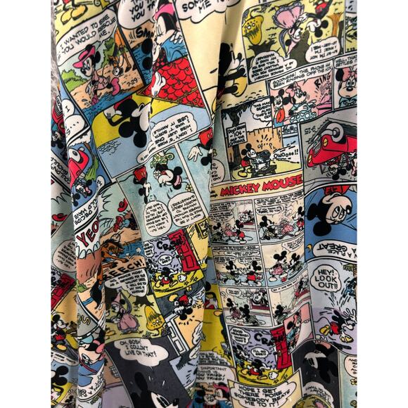 Disney Mickey Mouse Comic Print Dress 3X Plus Size Sleeveless Skater Style - Picture 2 of 10